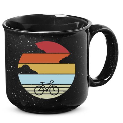 Retro Bicycle Sunset Vintage 15oz Campfire Ceramic Mug