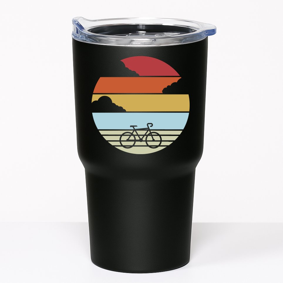 Retro Bicycle Sunset Vintage Tumbler