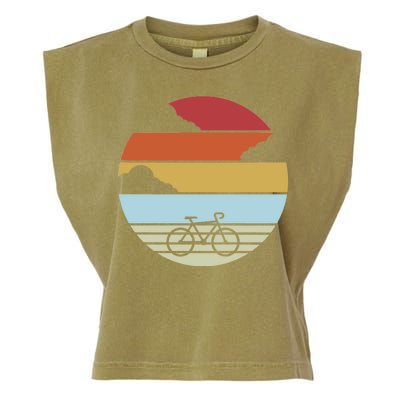 Retro Bicycle Sunset Vintage Garment-Dyed Women's Muscle Tee