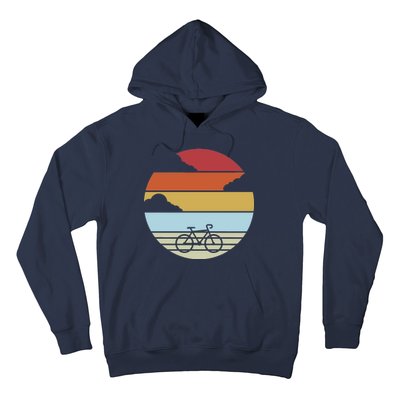 Retro Bicycle Sunset Vintage Hoodie