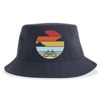 Retro Bicycle Sunset Vintage Sustainable Bucket Hat