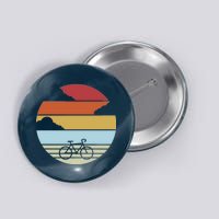 Retro Bicycle Sunset Vintage Button