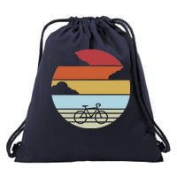 Retro Bicycle Sunset Vintage Drawstring Bag