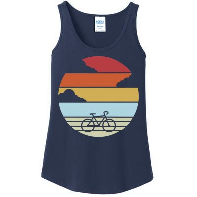 Retro Bicycle Sunset Vintage Ladies Essential Tank