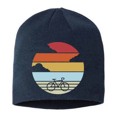 Retro Bicycle Sunset Vintage Sustainable Beanie