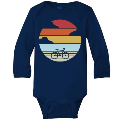 Retro Bicycle Sunset Vintage Baby Long Sleeve Bodysuit