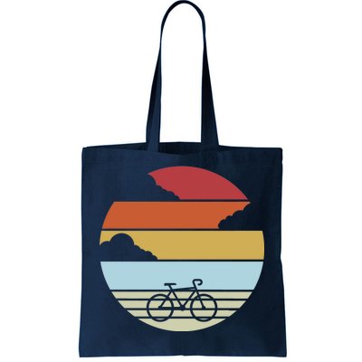 Retro Bicycle Sunset Vintage Tote Bag