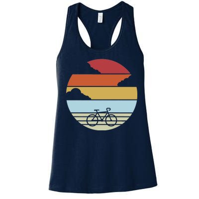 Retro Bicycle Sunset Vintage Women's Racerback Tank