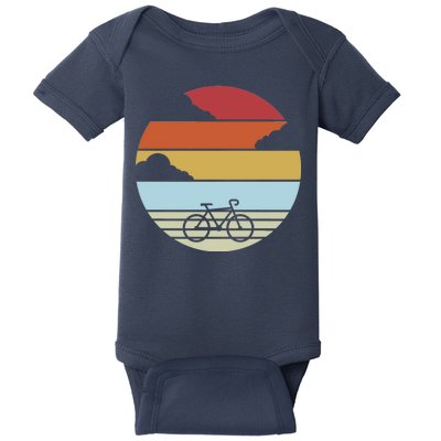 Retro Bicycle Sunset Vintage Baby Bodysuit