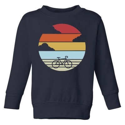 Retro Bicycle Sunset Vintage Toddler Sweatshirt