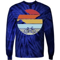 Retro Bicycle Sunset Vintage Tie-Dye Long Sleeve Shirt