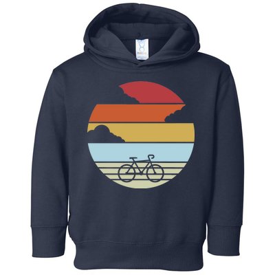 Retro Bicycle Sunset Vintage Toddler Hoodie