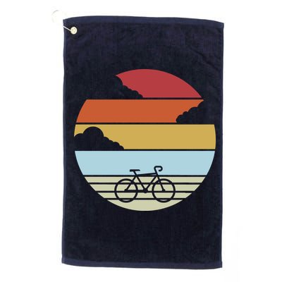 Retro Bicycle Sunset Vintage Golf Towel
