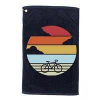 Retro Bicycle Sunset Vintage Platinum Collection Golf Towel