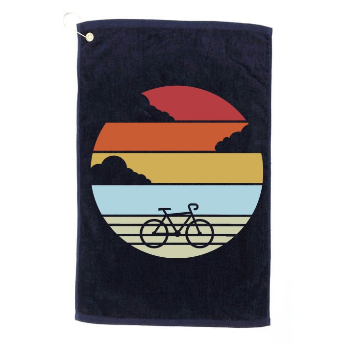 Retro Bicycle Sunset Vintage Platinum Collection Golf Towel