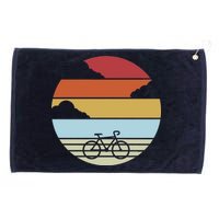 Retro Bicycle Sunset Vintage Grommeted Golf Towel