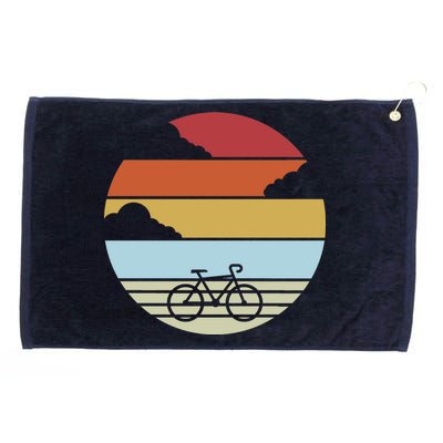 Retro Bicycle Sunset Vintage Grommeted Golf Towel