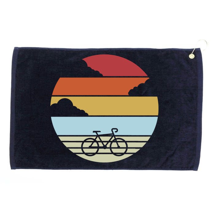 Retro Bicycle Sunset Vintage Grommeted Golf Towel