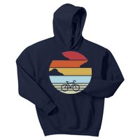 Retro Bicycle Sunset Vintage Kids Hoodie