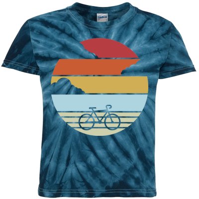 Retro Bicycle Sunset Vintage Kids Tie-Dye T-Shirt