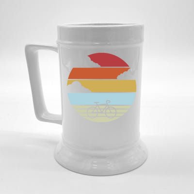 Retro Bicycle Sunset Vintage Beer Stein