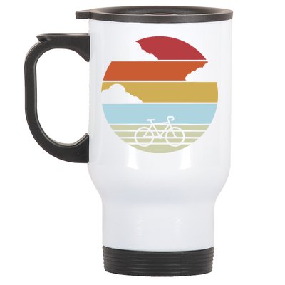 Retro Bicycle Sunset Vintage Stainless Steel Travel Mug