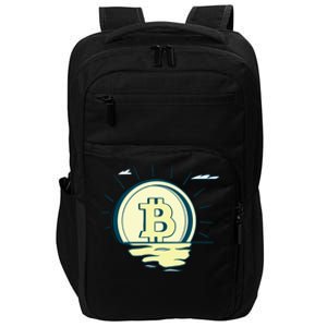 Retro Bitcoin Sunrise Impact Tech Backpack