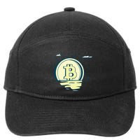 Retro Bitcoin Sunrise 7-Panel Snapback Hat