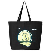 Retro Bitcoin Sunrise 25L Jumbo Tote