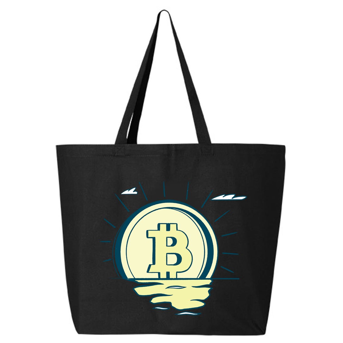 Retro Bitcoin Sunrise 25L Jumbo Tote