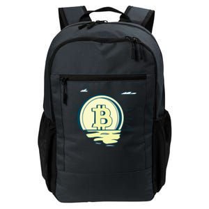 Retro Bitcoin Sunrise Daily Commute Backpack