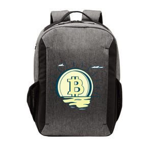 Retro Bitcoin Sunrise Vector Backpack