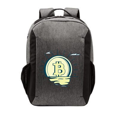 Retro Bitcoin Sunrise Vector Backpack