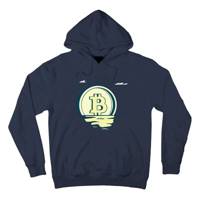 Retro Bitcoin Sunrise Hoodie