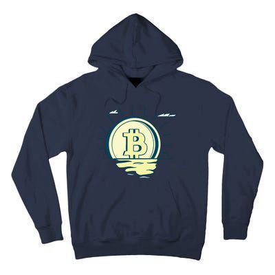 Retro Bitcoin Sunrise Tall Hoodie