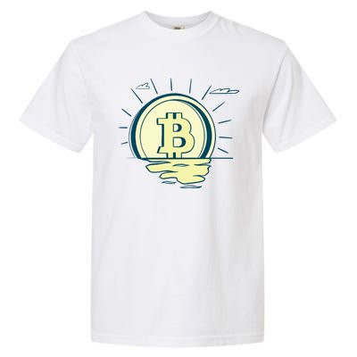 Retro Bitcoin Sunrise Garment-Dyed Heavyweight T-Shirt