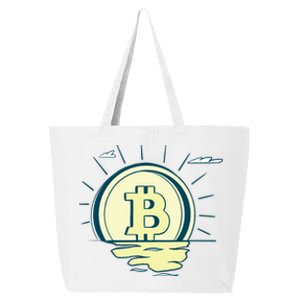 Retro Bitcoin Sunrise 25L Jumbo Tote