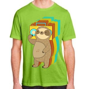 Retro Boombox Sloth Adult ChromaSoft Performance T-Shirt