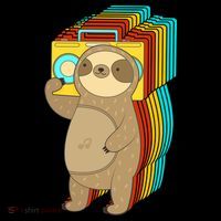 Retro Boombox Sloth Impact Tech Backpack