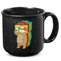Retro Boombox Sloth 15oz Campfire Ceramic Mug