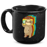 Retro Boombox Sloth 15oz Campfire Ceramic Mug