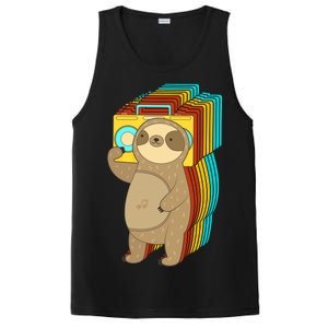 Retro Boombox Sloth PosiCharge Competitor Tank