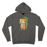 Retro Boombox Sloth Hoodie