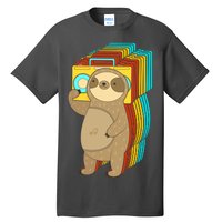 Retro Boombox Sloth Tall T-Shirt