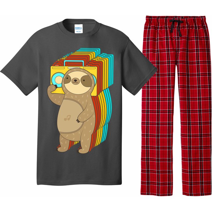 Retro Boombox Sloth Pajama Set