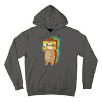 Retro Boombox Sloth Tall Hoodie