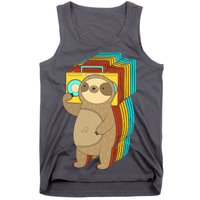 Retro Boombox Sloth Tank Top