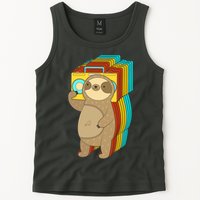Retro Boombox Sloth Tank Top