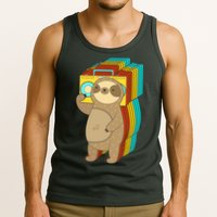 Retro Boombox Sloth Tank Top