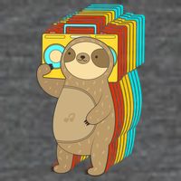 Retro Boombox Sloth Tank Top